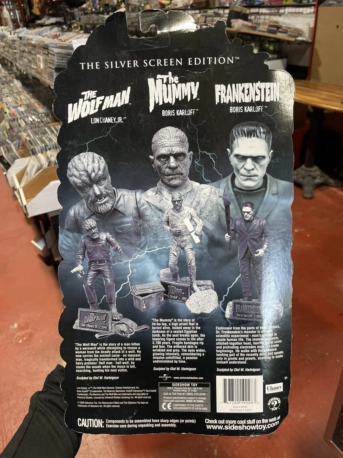 Universal Monsters 2000 Sideshow 8” The Wolf Man Lon Chaney Silver Screen Figure
