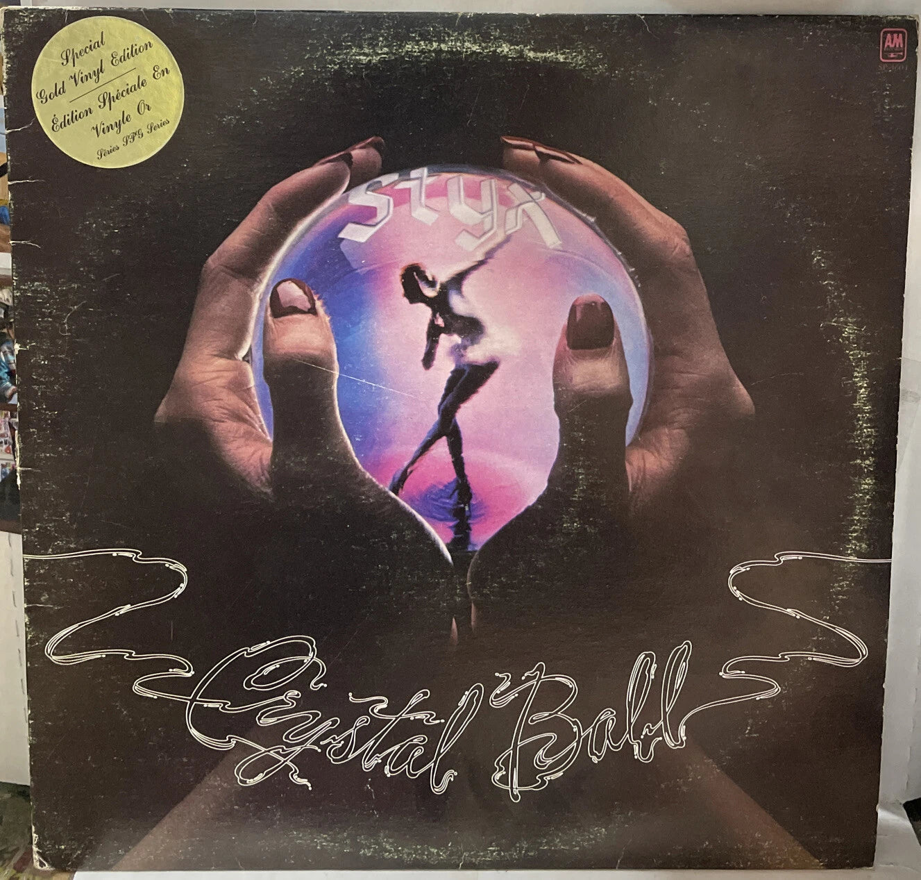 Styx Crystal Ball Canada Import Record Special Edition Gold Vinyl Edition