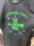 Vintage LA criminal court presents the OJ Simpson trial t shirt 1994 95’ RARE!