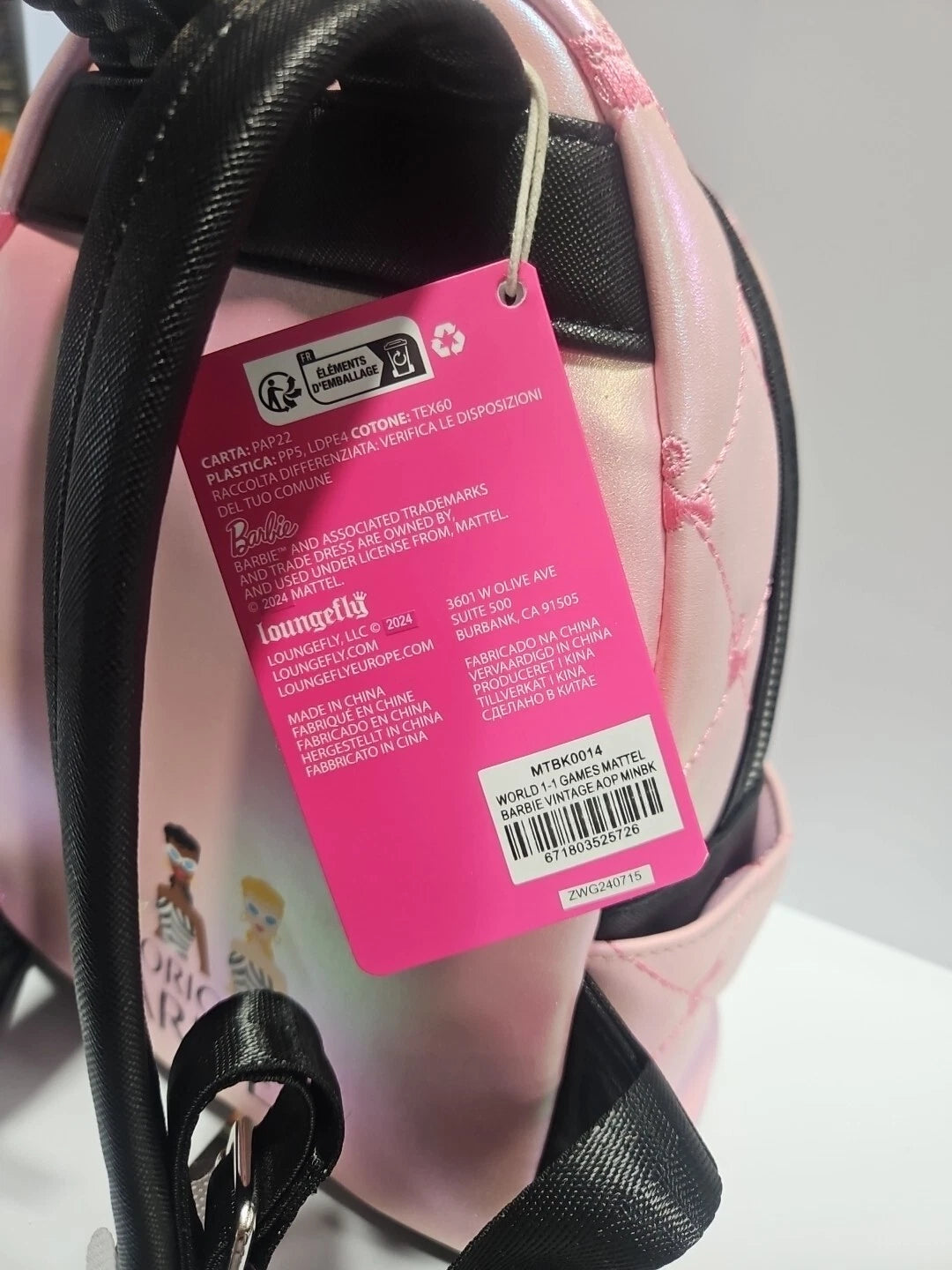 Loungefly Barbie Iridescent Exclusive Mini Backpack