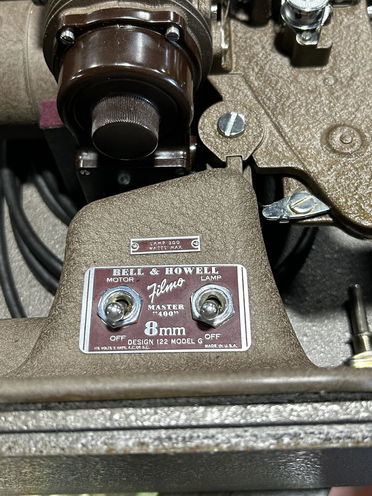 Vintage 1930s Bell & Howell 8mm Projector Design 122 Model G As Is