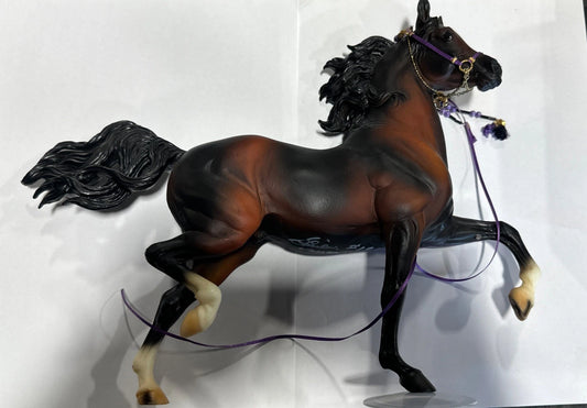 Breyer Huckleberry Bey unknown Artist Signature Custom Bridle