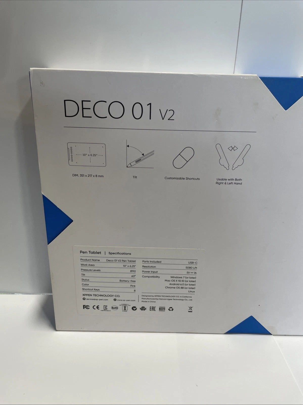 XP Pen Art Deco 01 V2 Drawing Tablet Open Box