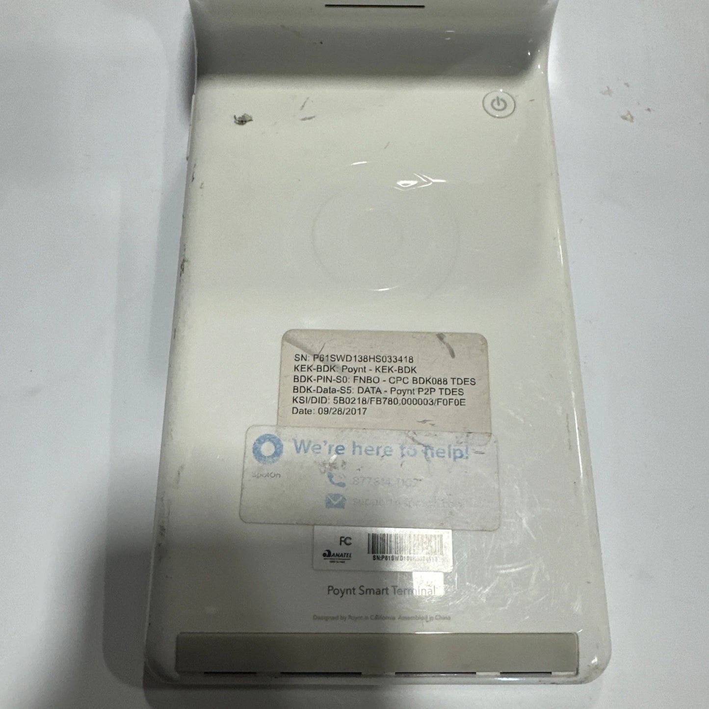 Poynt P3301 Smart Terminal Wireless Credit Card Reader #376 z48/14