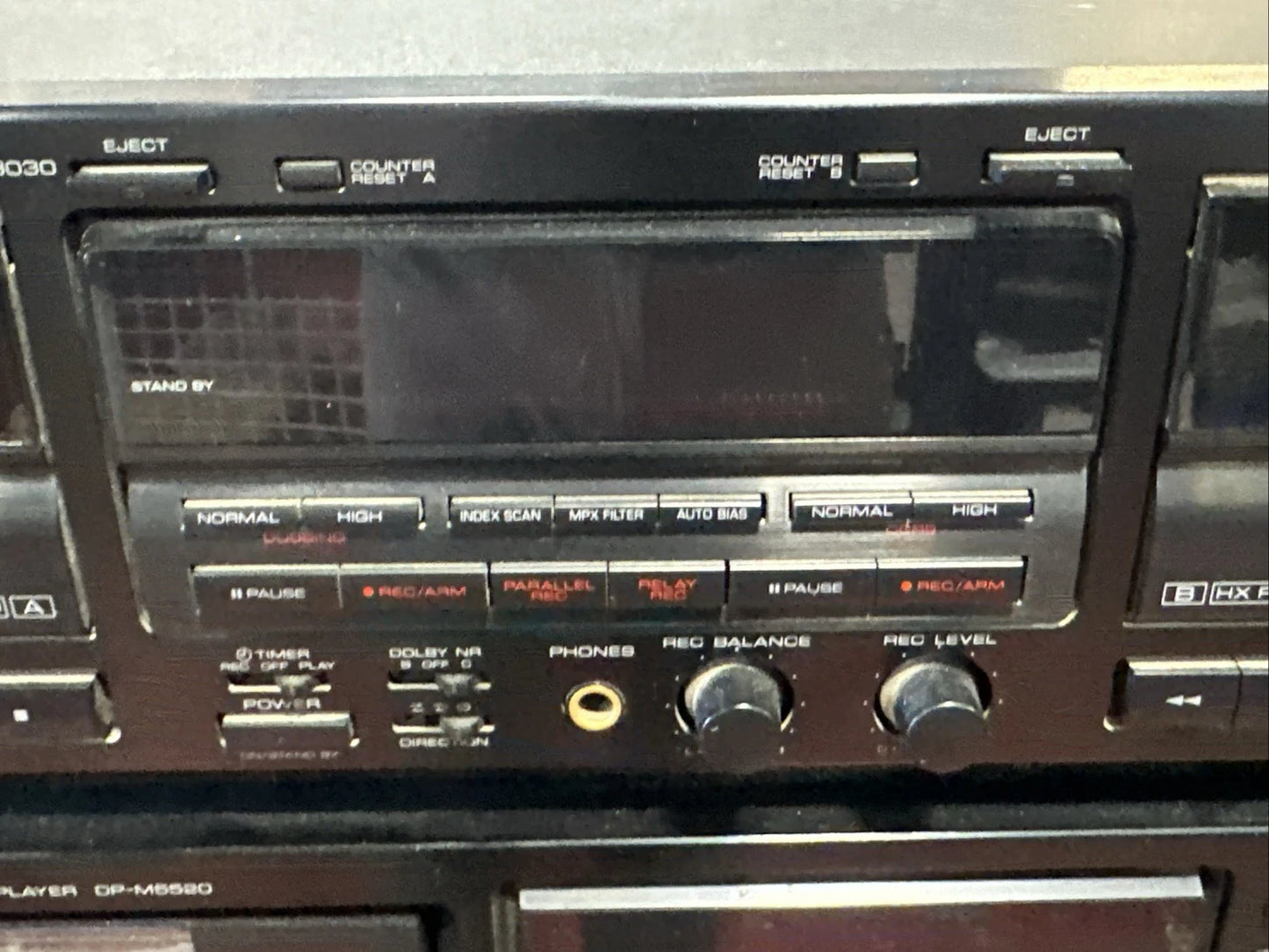 Kenwood Dual Cassette Deck Tape Recorder KX-W8030 tested/works