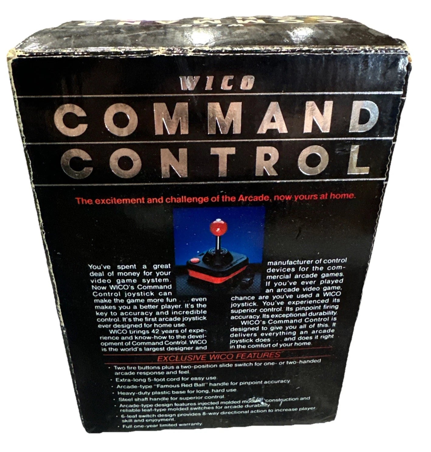 Wico Command Control Famous Red Ball Atari Joystick w/ Box & Instructions READ