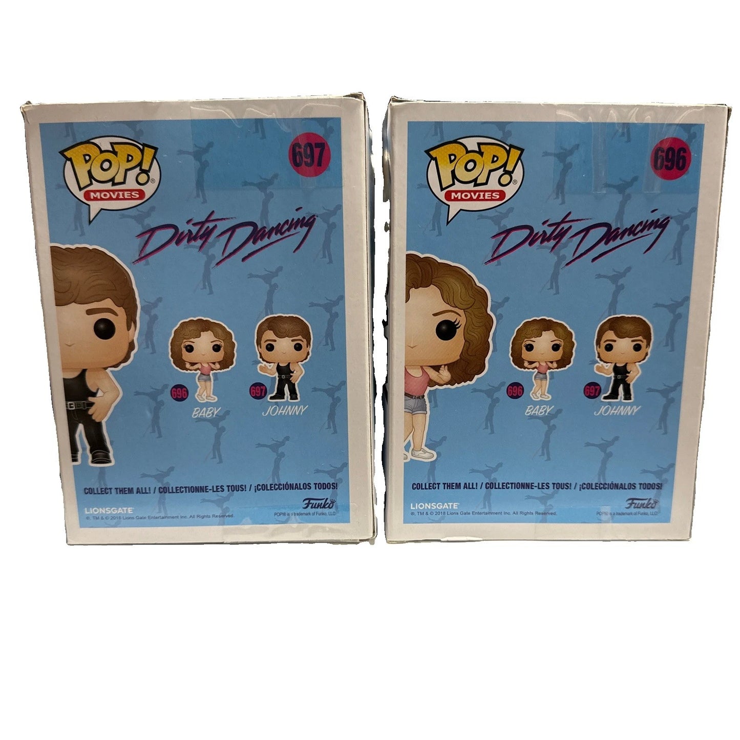 Funko Pop lot of 2 dirty dancing johnny and baby 1098 and 1099