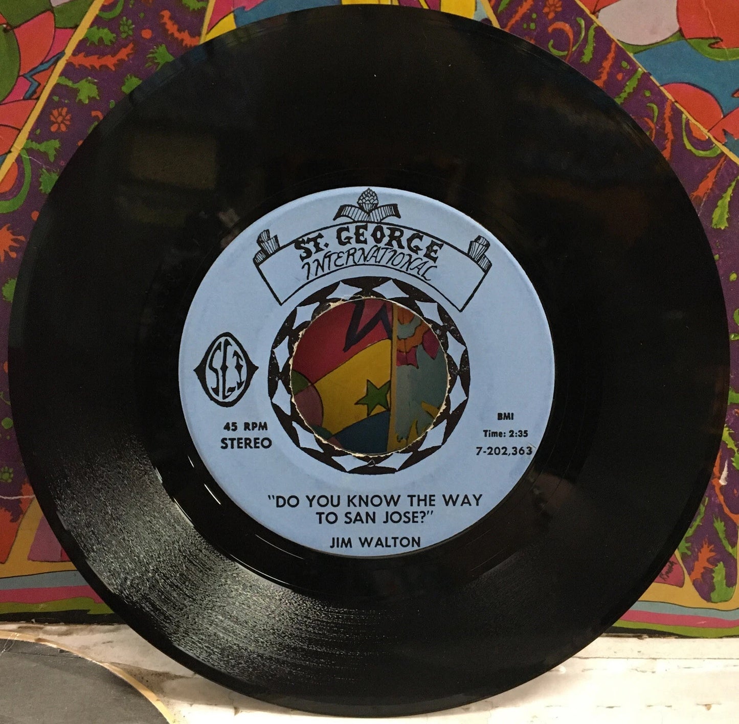 Jim Walton "Do You Know The Way To San Jose?” 7' Single 7-202,363