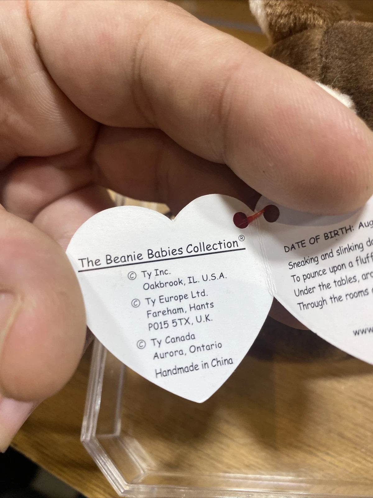 Rare Retired Ty Beanie Baby Pounce The Cat 1997 Mint P.E. Pellets With Errors