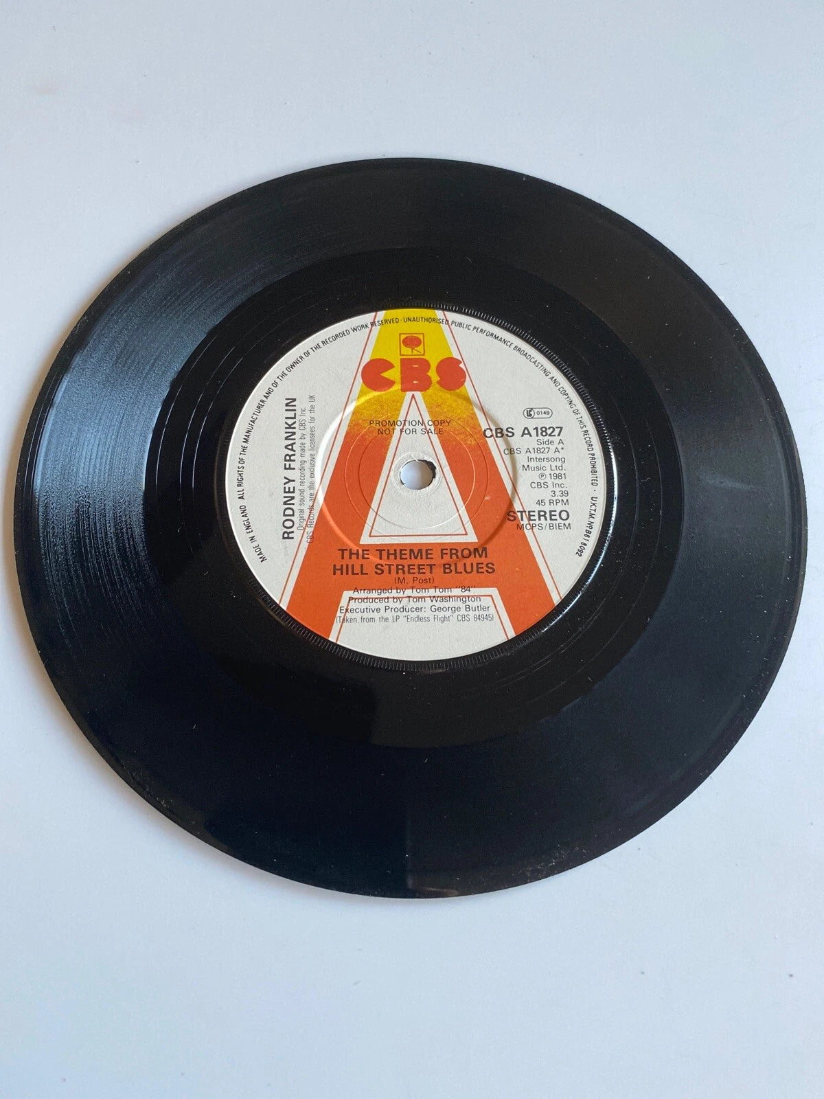 Rodney Franklin - The Theme From Hill Street Blues - Promo - 7" Record Single