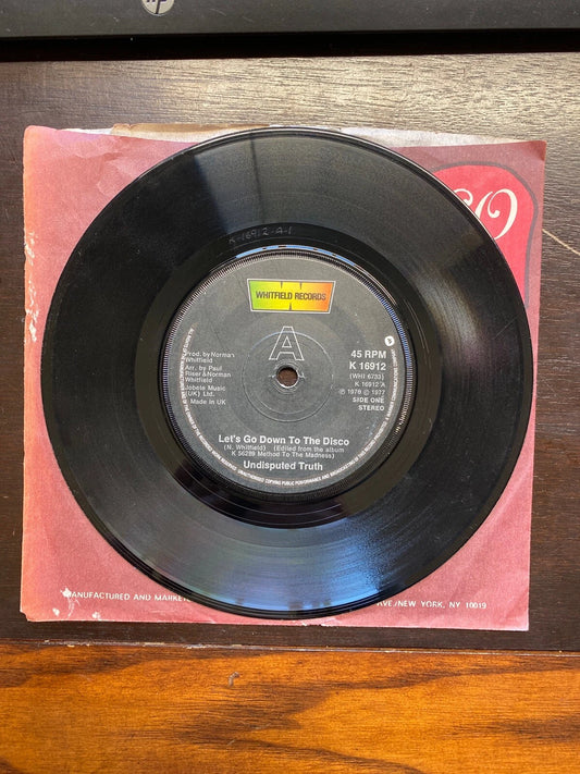 Undisputed Truth - Let's Go Down To The Disco (7") VG+ U.K. Pressing
