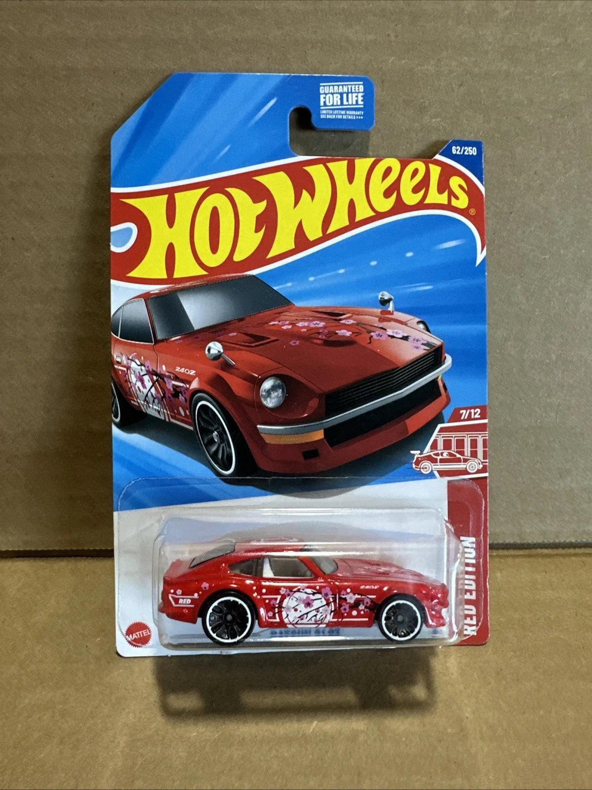 Hot Wheels Target Red Edition Exclusive Datsun 240Z Cherry Blossom Flowers