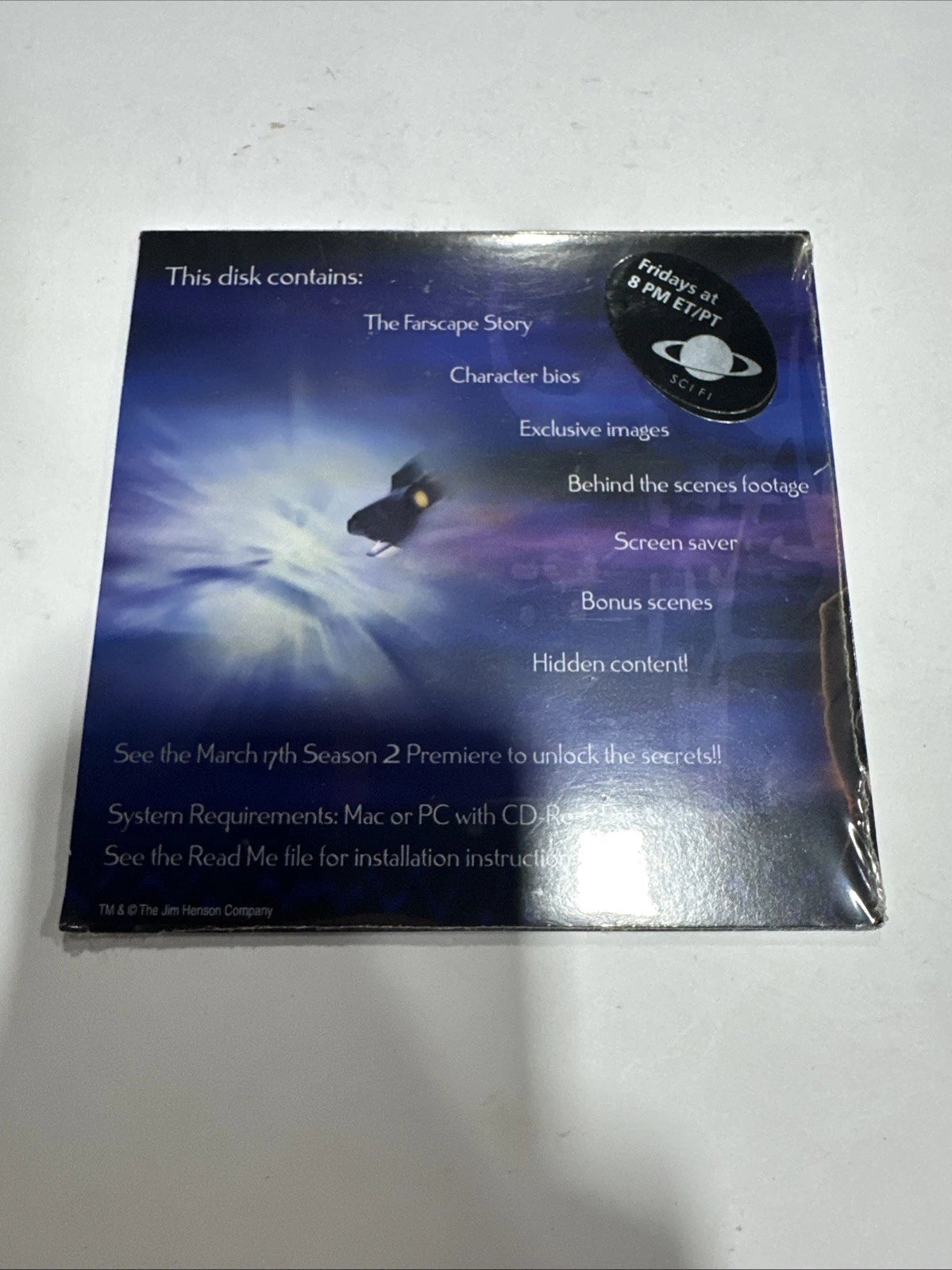Rare Farscape Cd-rom Cd Syfy Sci-fi Jim Henson Comp. Bios Images Screen Saver