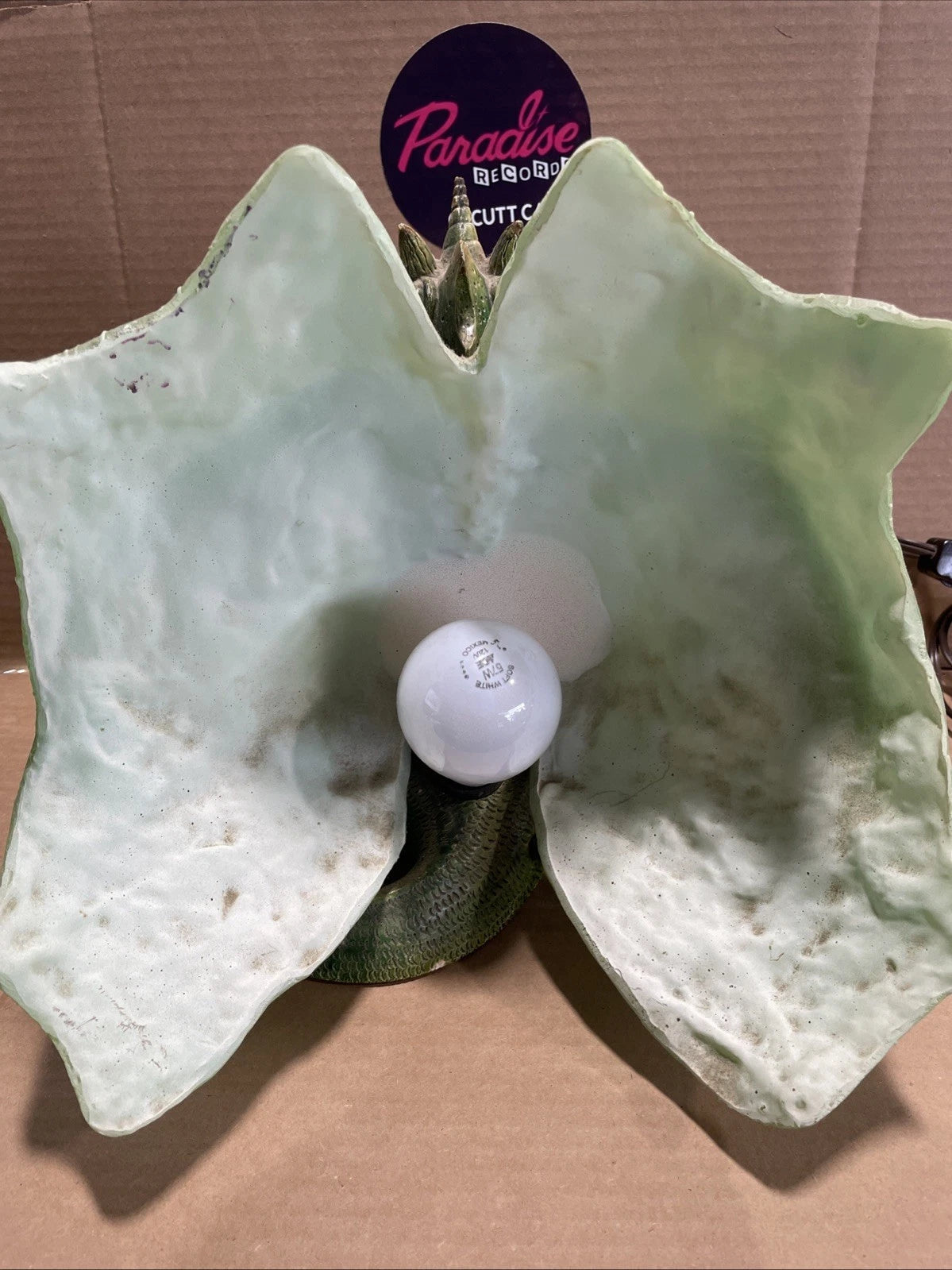 Vintage Dragon Green Lamp Working Tested Rare Dragon Themed