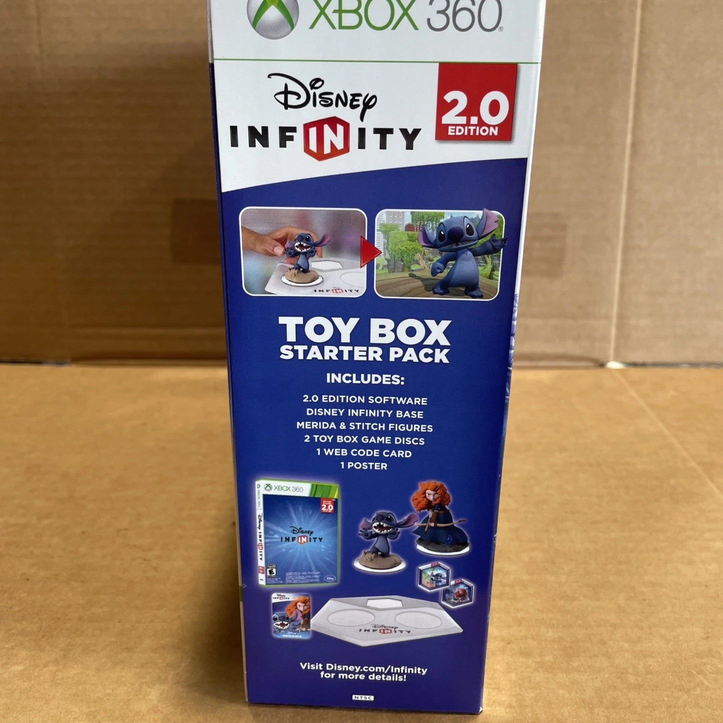 XBOX 360 DISNEY INFINITY 2.0 TOY BOX STARTER PACK GAMES STITCH & MERINDA NEW