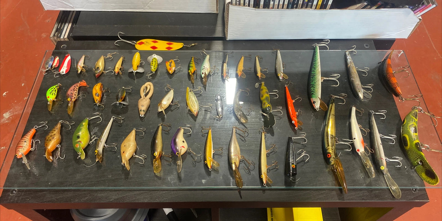 Vintage Fishing Lures (45) MANNS RAPALA REBEL HELFIN BAGLEY