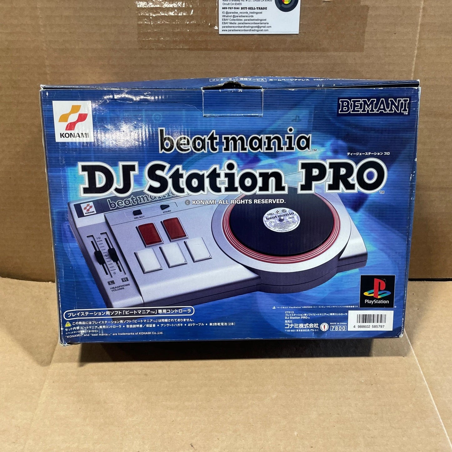 KONAMI DJ Station PRO Beatmania Controller with 3 Japanese Games Japan Tested