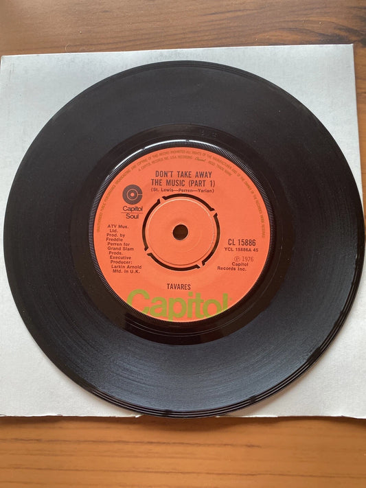 Vtg Tavares Don't take away the music - CL15886 - 7'' Single Original UK import
