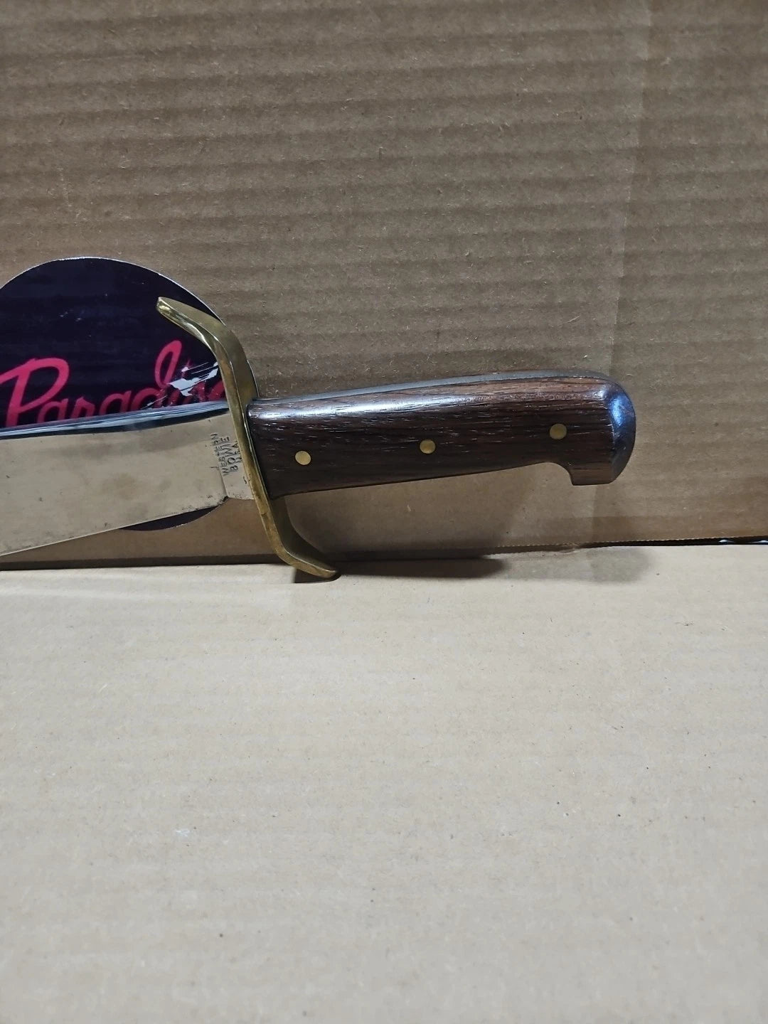 Vintage Western Bowie Knife Vietnam Era 1964-1966 With Sheath Rare