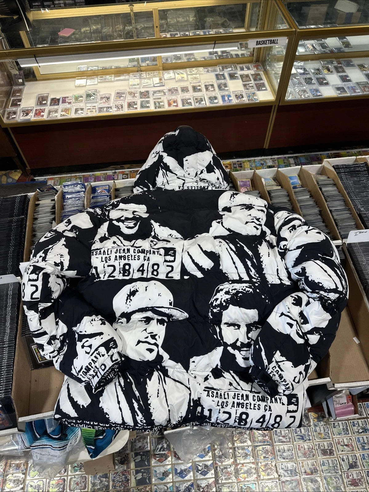 Asaali black oreo cartel el chapo all over print PUFFY hoodie XL
