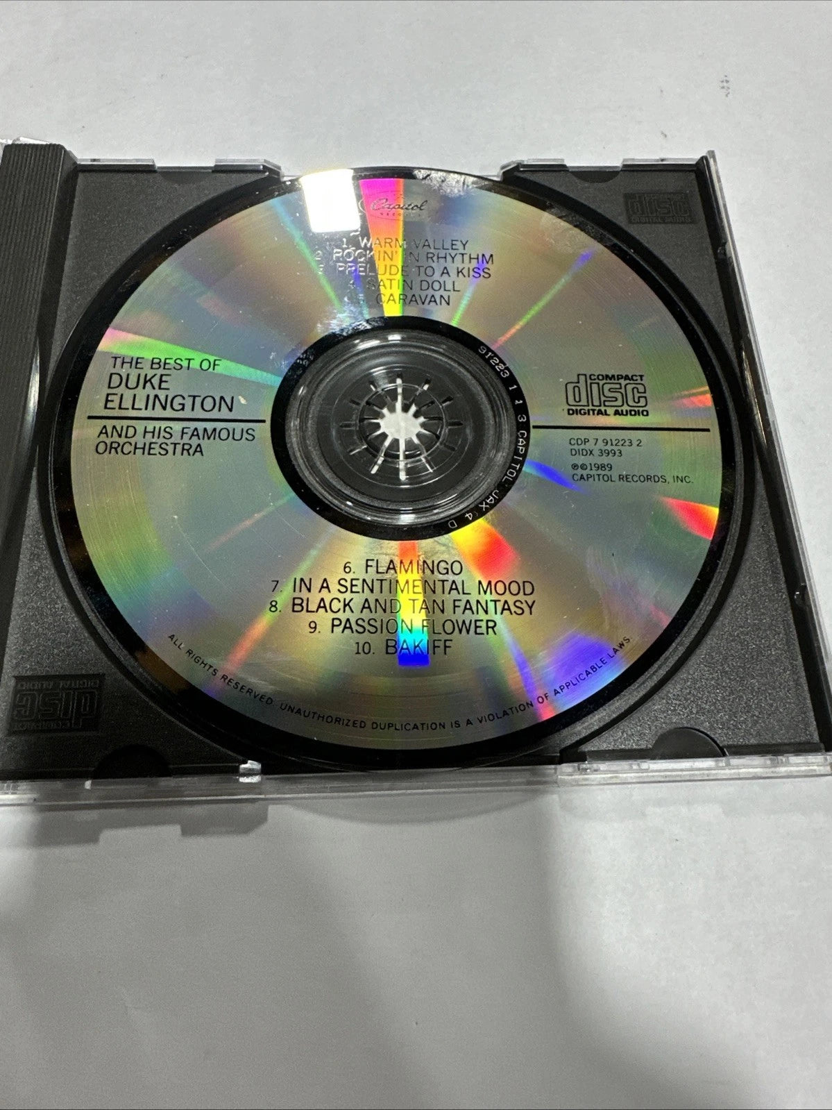 THE BEST OF DUKE ELLINGTON CD* CAPITAL LABEL * 1989* COLLECTORS