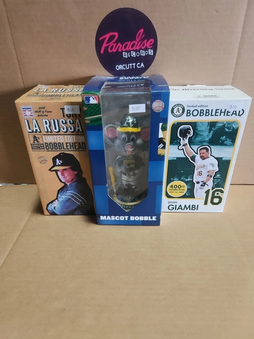 Oakland A’s Bobblehead Lot Of 7 Vintage Donaldson Hunter Giambi See Descrip