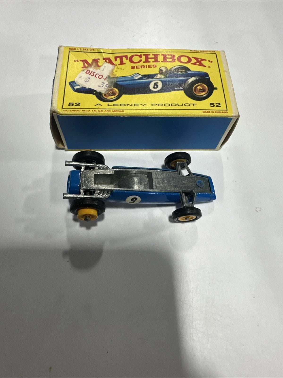 1960s Matchbox Lesney #52 BRM Racing Car Loose Wheels