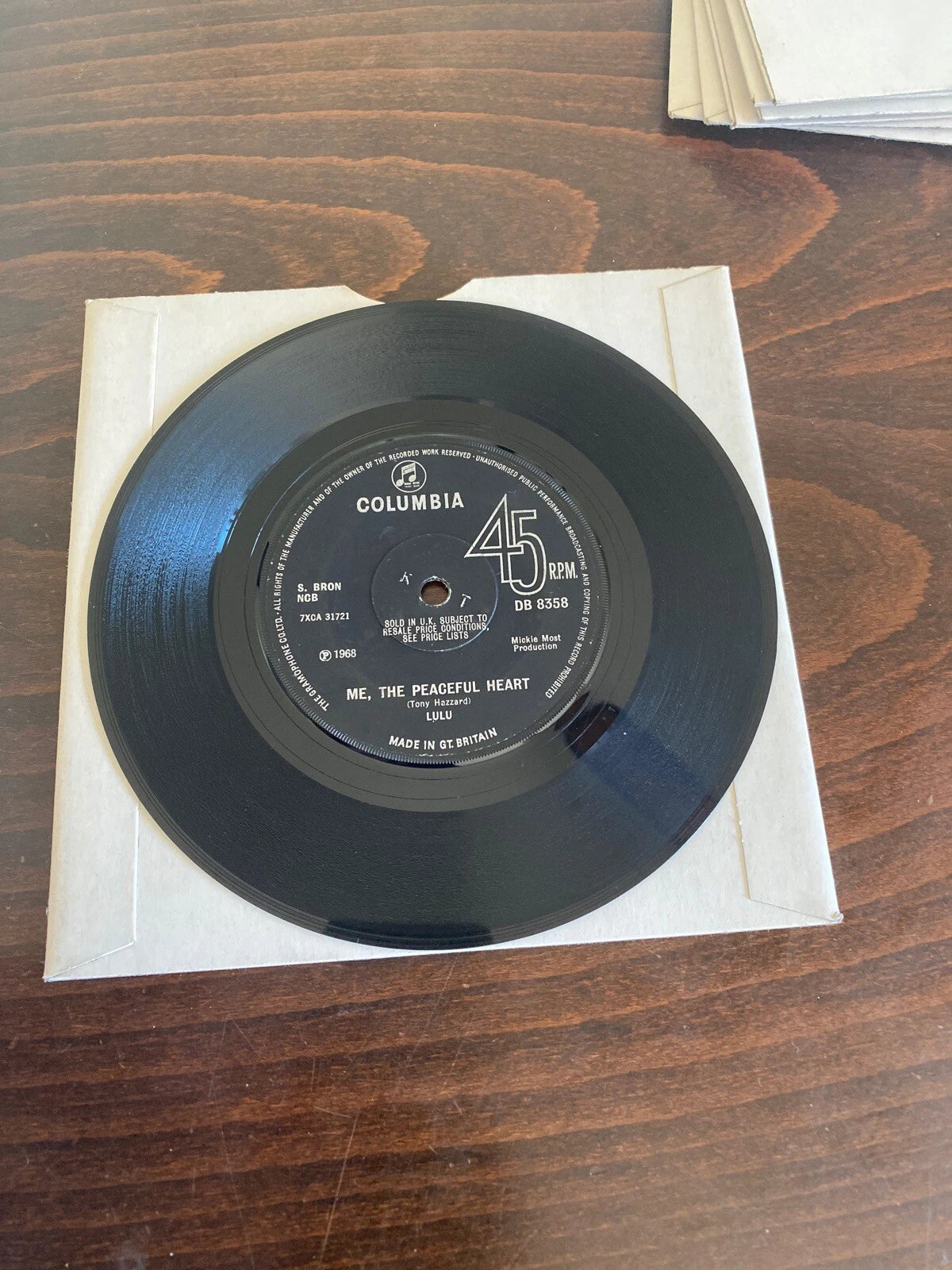 LULU - Me, The Peaceful Heart - 1968 7" Single (UK IMPORT, RARE) VG+