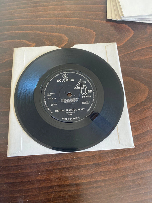 LULU - Me, The Peaceful Heart - 1968 7" Single (UK IMPORT, RARE) VG+