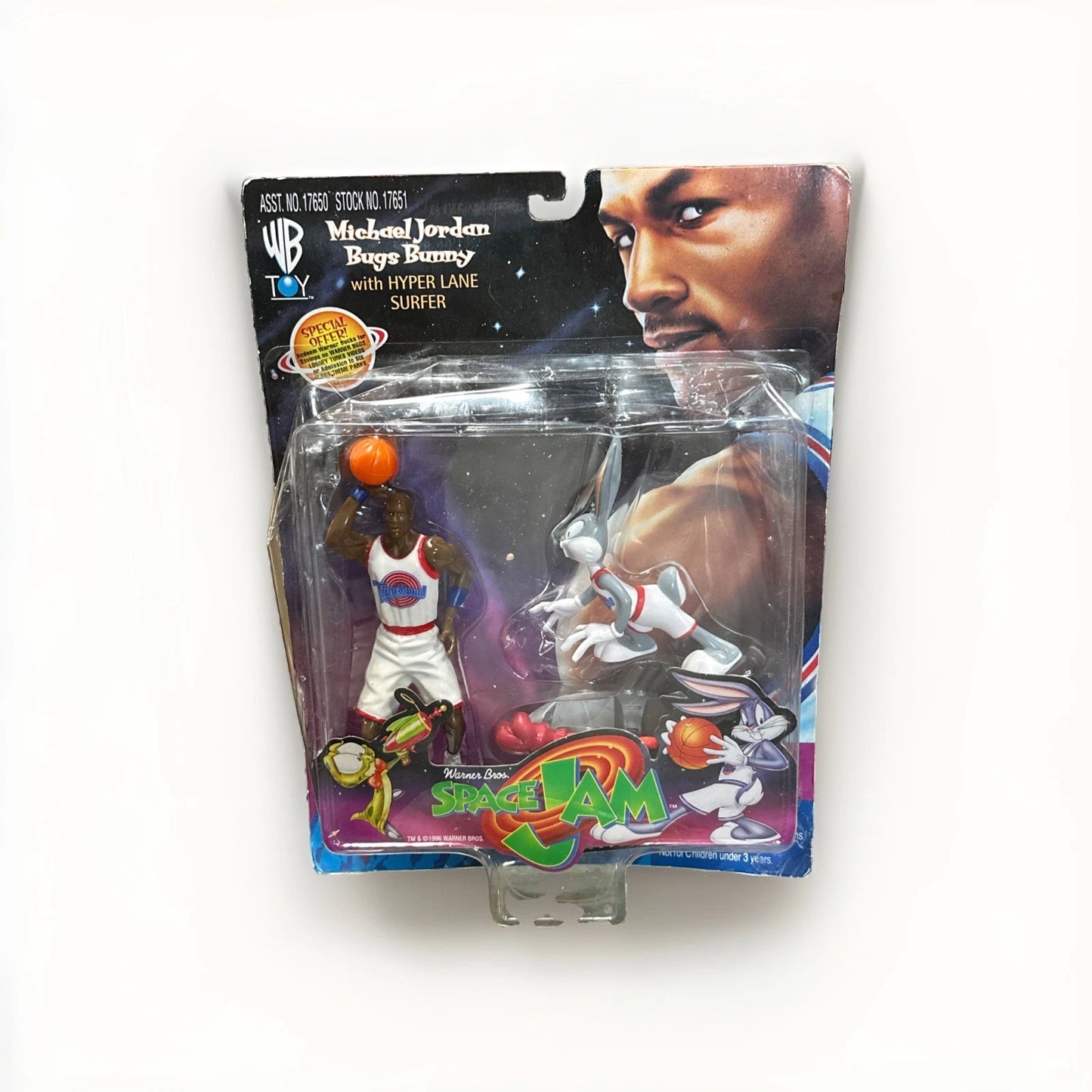 VINTAGE 1996 SPACE JAM - MICHAEL JORDAN & BUGS BUNNY - UNOPENED