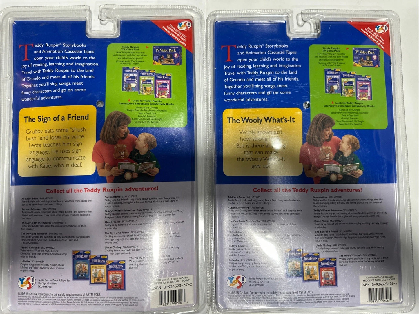 Teddy Ruxpin Wooly What’s-it & Sign Of A Friend Rare Sealed Book & Tape Lot