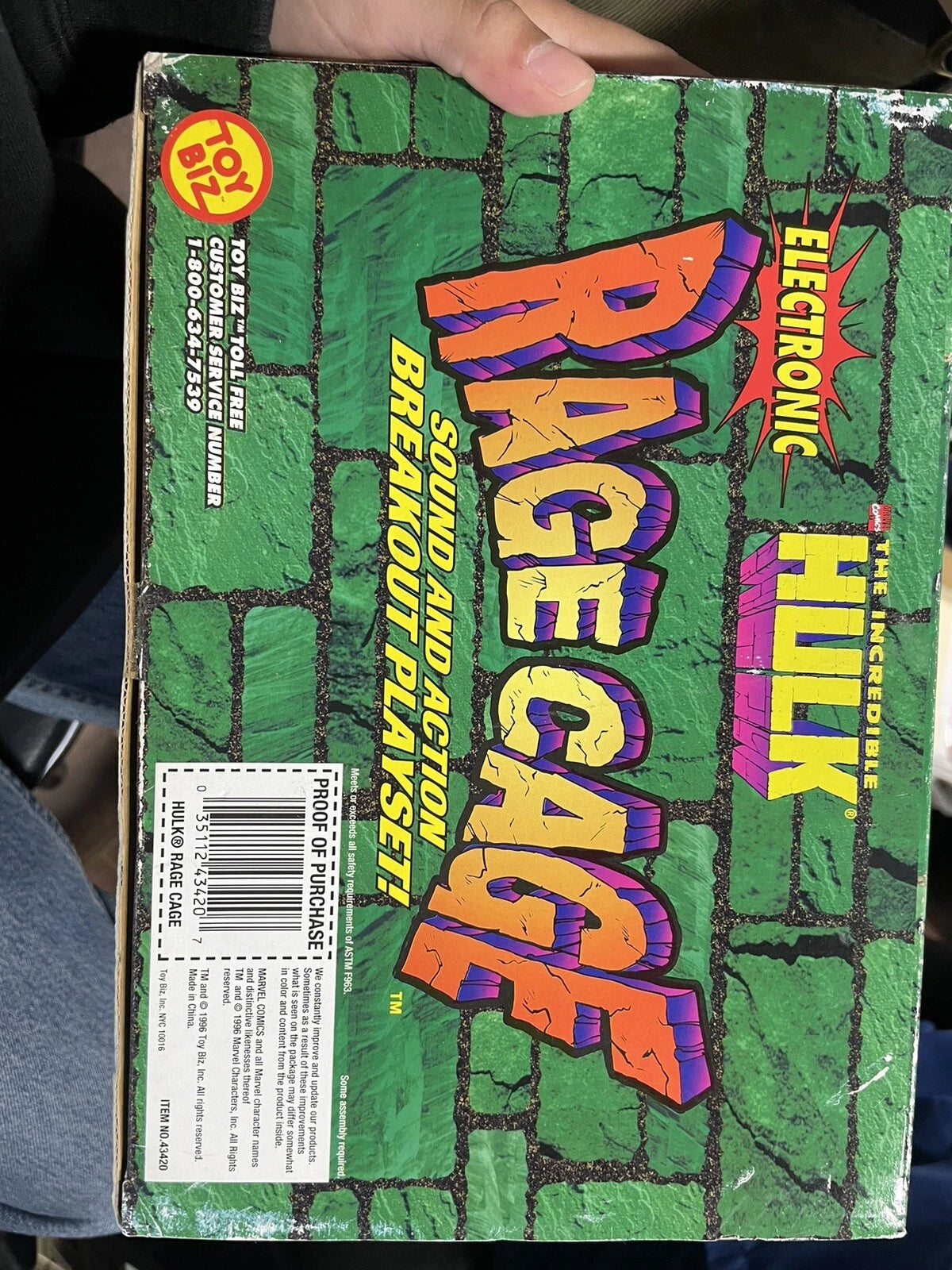 1996 Toy Biz The Incredible Hulk Electronic Rage Cage Action Figure Playset