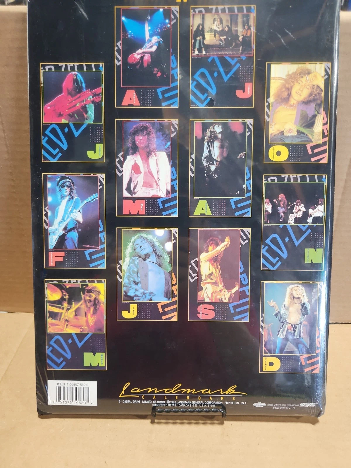 1991 Rock Express LED ZEPPELIN Large Format CALENDAR by Landmark Rare Vintage