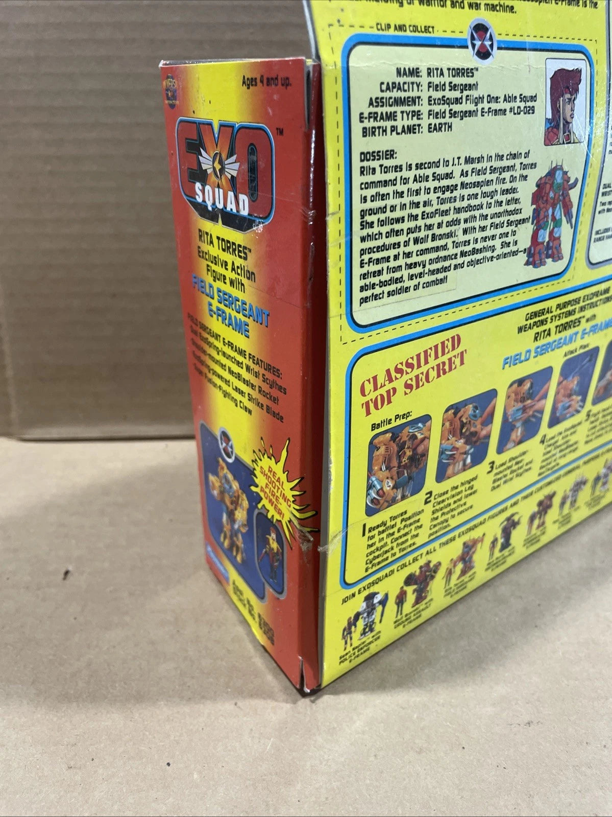 Exo Squad Rita Torres Vintage Playmates 1994 E Frame Opened Retro Open Box