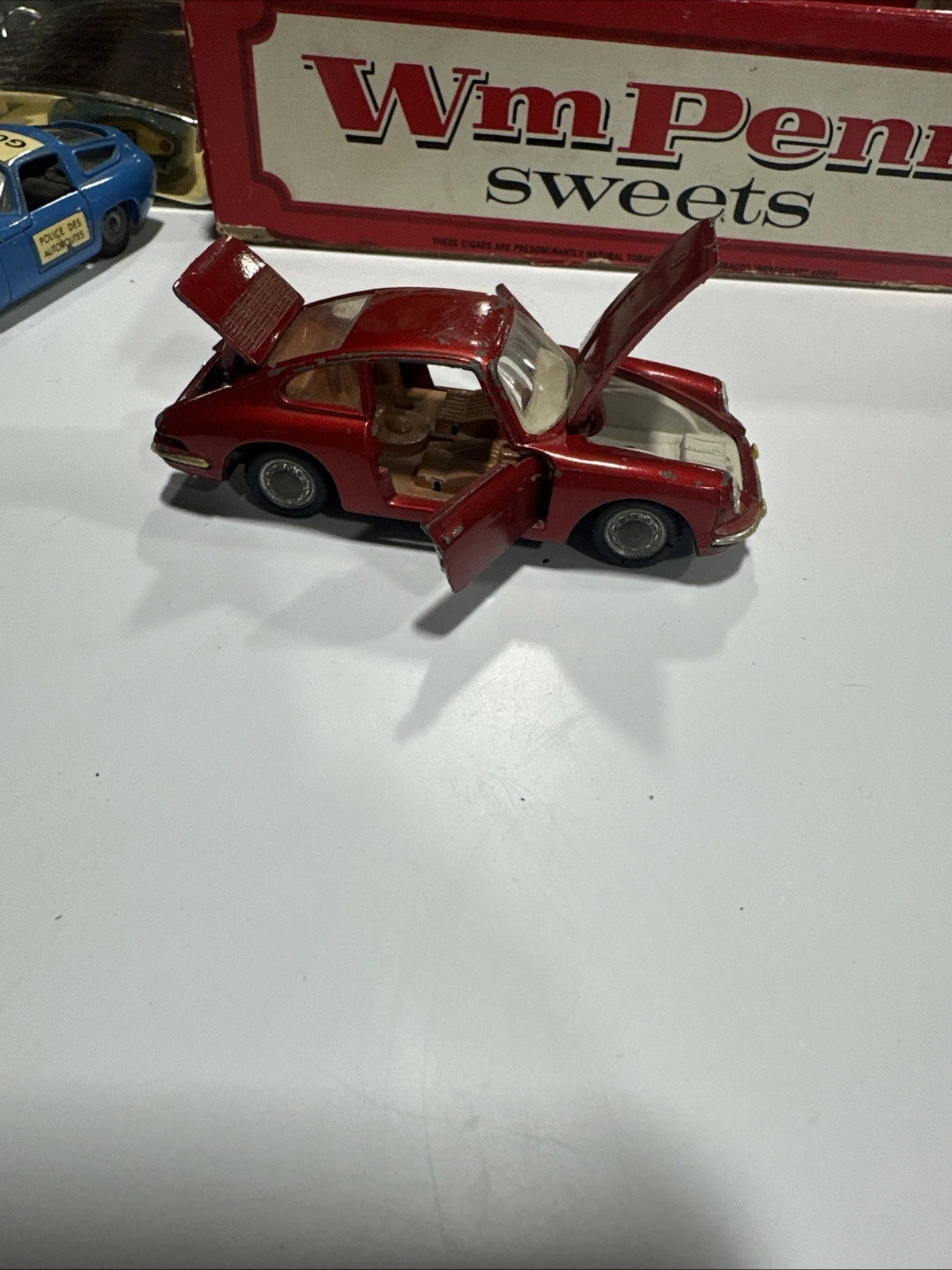 Vintage 1/43 Politoys-M 527 Porsche 912 in Red Fair Condition