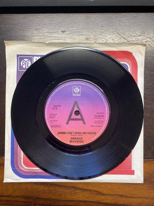 Gerald Watkiss - Johnny Can't Work Any Faster UK 1979 7" Pye Recs (Demo)