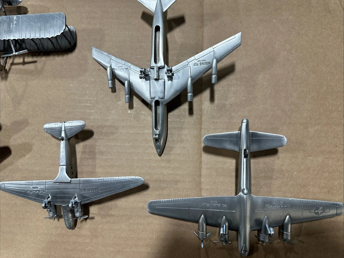 Danbury Mint Diecast Pewter Plane Airplane Lot 1:157 Scale Rare Vintage READ