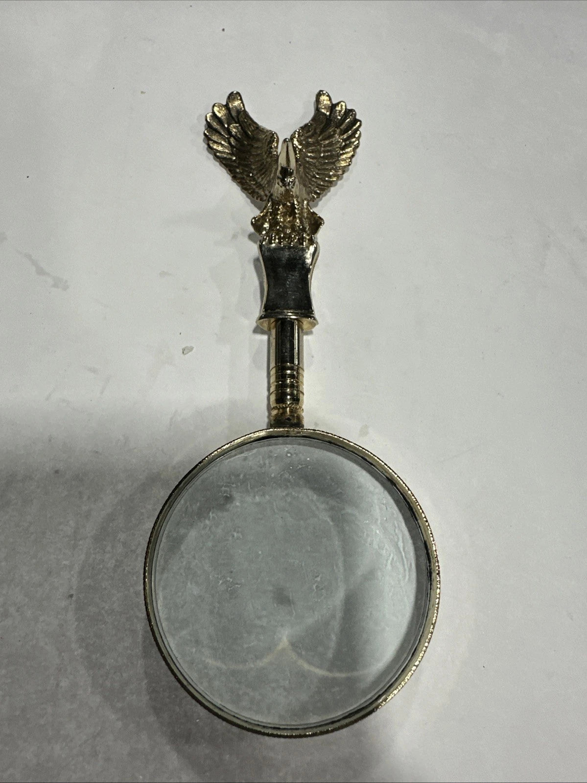 Vintage Collectible Metal With Eagle on End Magnifying Glass