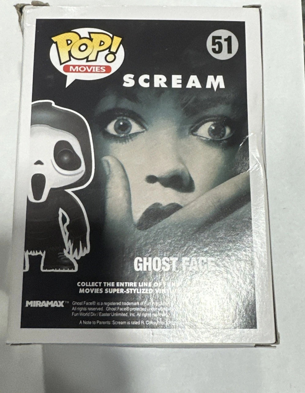 Funko PoP! Movies: Scream #51 Ghost Face (Vinyl Figure, 2014) Vaulted Damaged