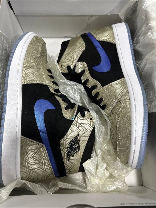 Nike AIR JORDAN 1 ZOOM Comfort GOLD LASER SIZE 9 MENS
