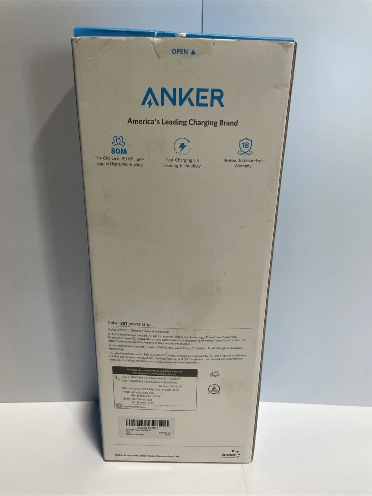 Anker 351 A9192 Power Strip Black Fast-Charging, Surge Protector 12 AC Outlets
