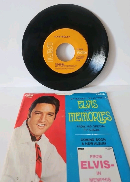 Elvis Presley Charro/Memories 45RPM 47-9731 Vinyl US RCA Victor PICTURE SLEEVE
