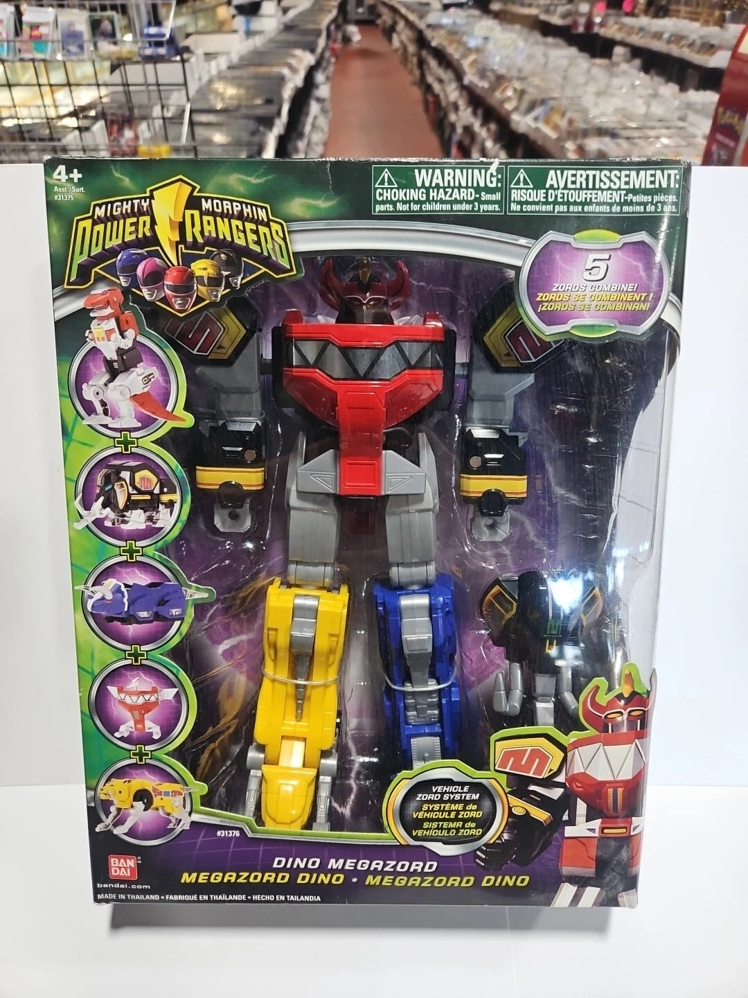 POWER RANGERS Dino Megazord 2009 MMPR Red Pink Blue SENTAI Zyurangers BANDAI USA