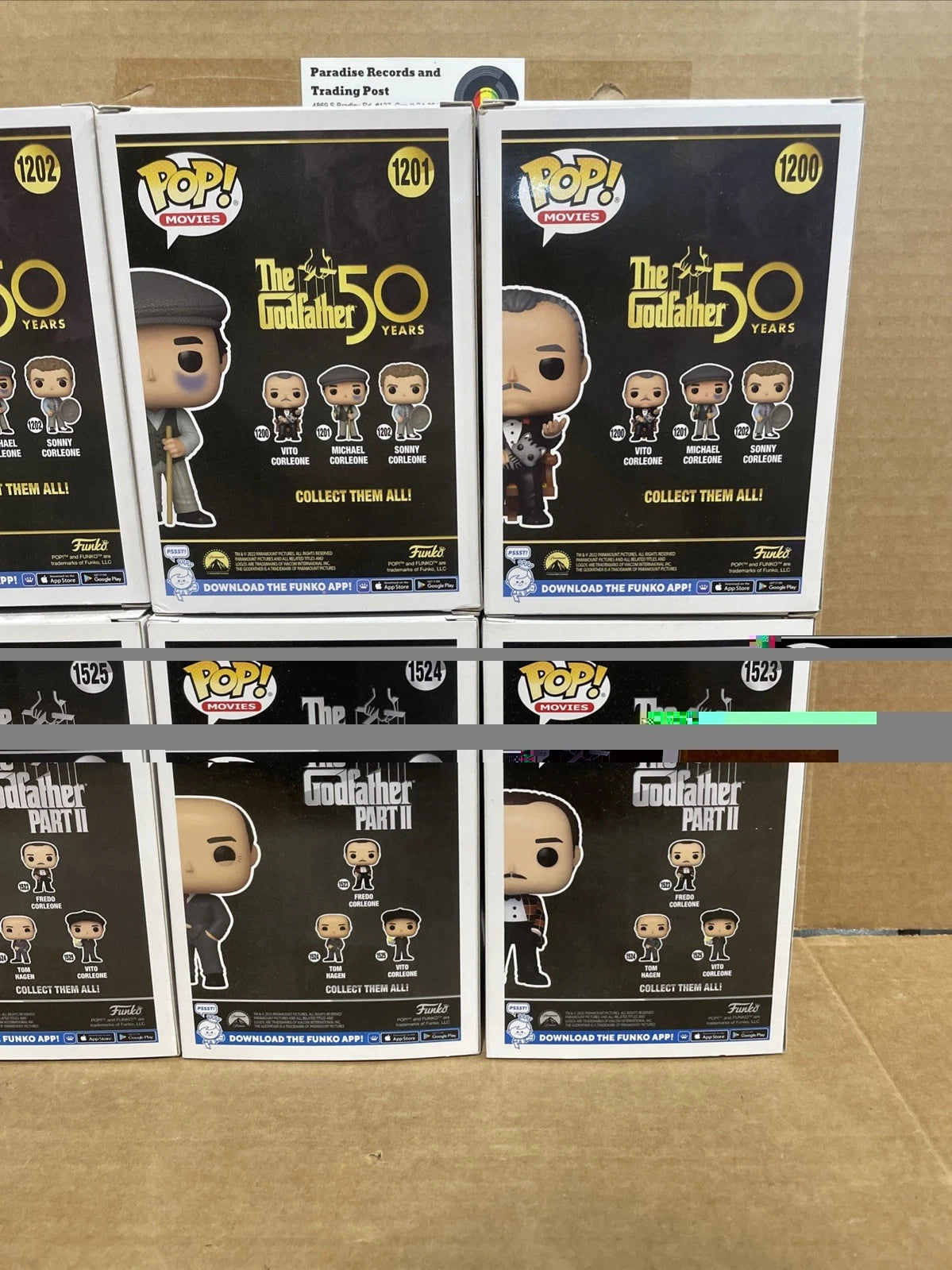 Funko Pop! The Godfather Set #1200-1202 & #1523-1525 Lot Of 6