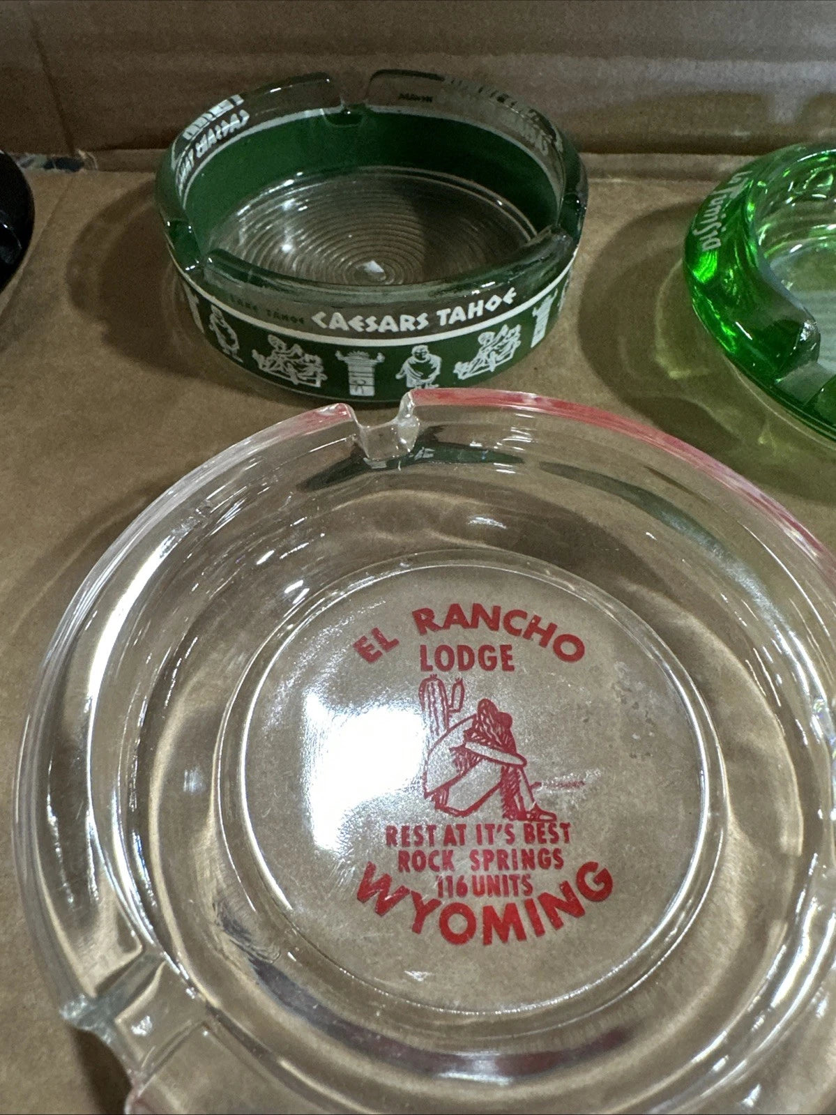Vintage Glass Ashtray Lot 13 California Nevada Lot