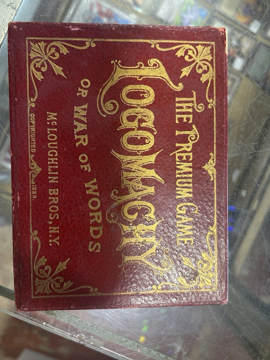 ANTIQUE McLOUGHLIN LOGOMACHY OR WAR OF WORDS GAME 64 Cards Only