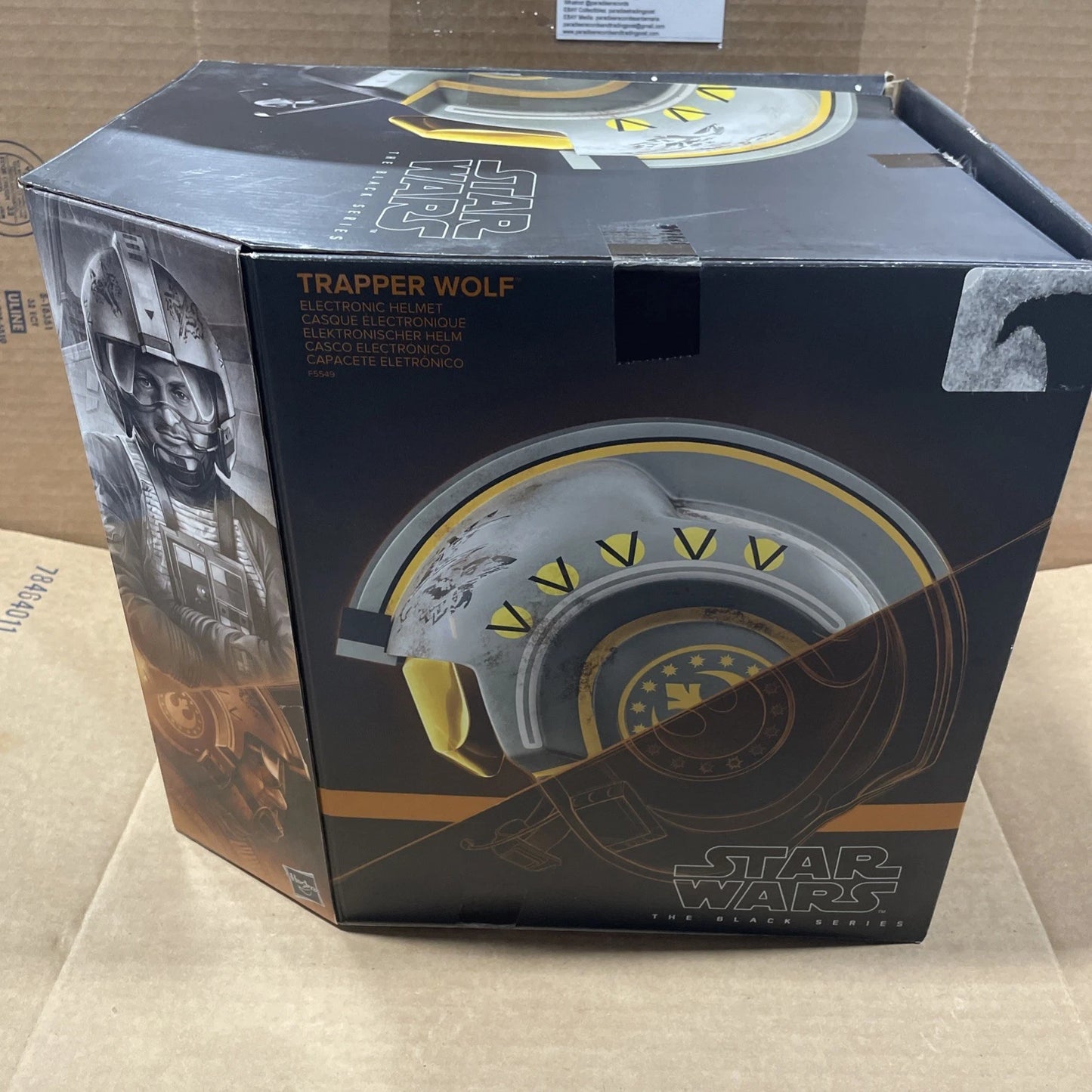 Hasbro Star Wars Black Series Mandalorian TRAPPER WOLF Helmet Open Box