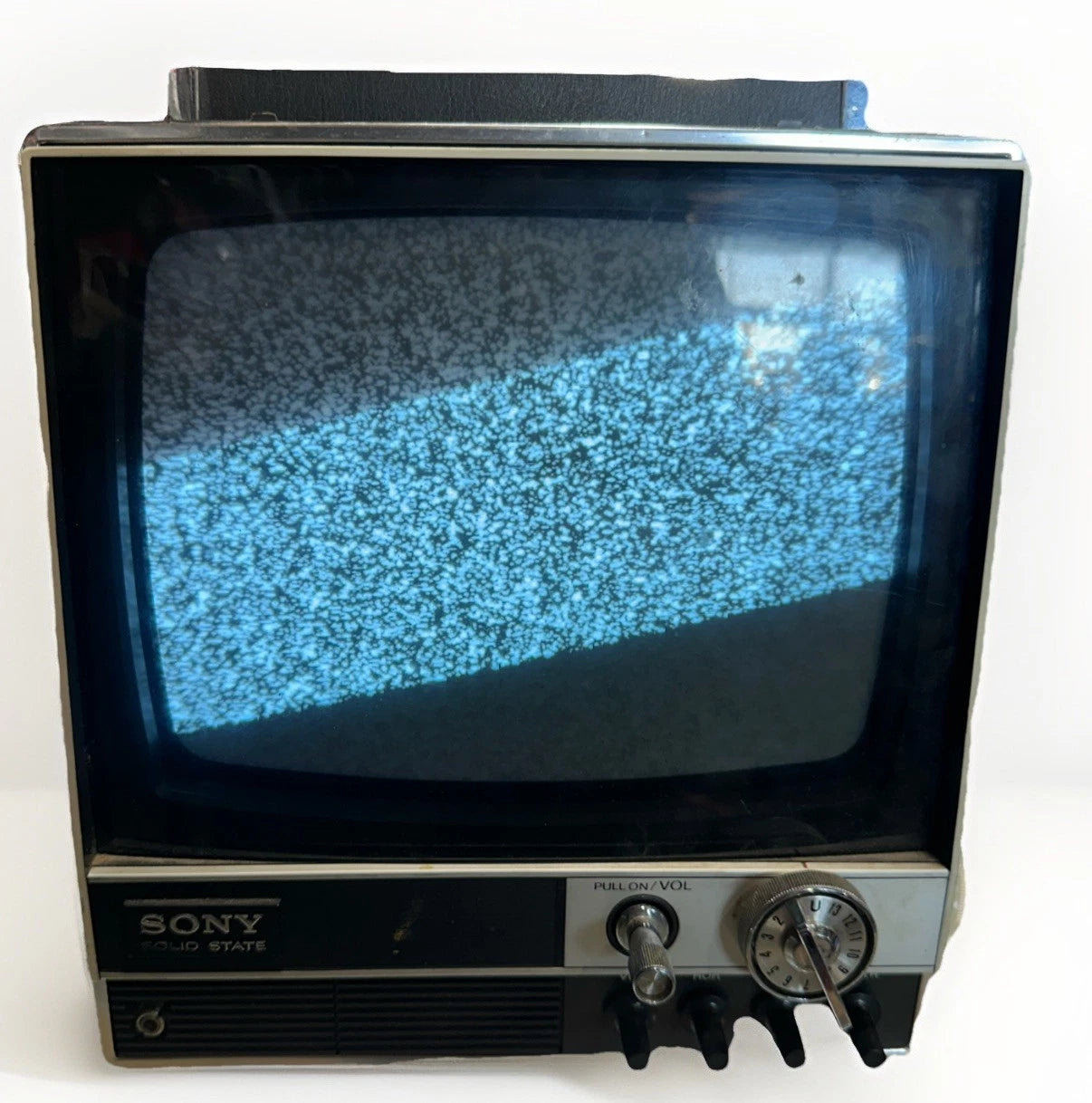 VTG SONY PORTABLE TV TV-920U Solid State Black & White Television - Tested Works