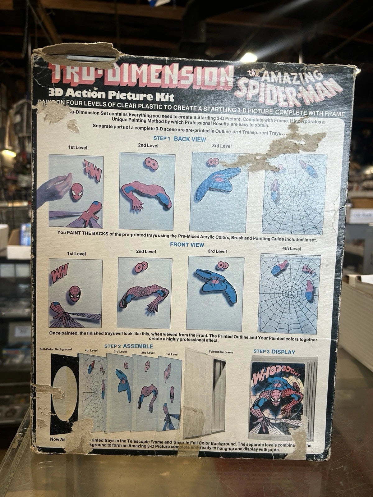 Marvel Comics 1976 Tru Dimension Amazing Spider-Man 3d Kit RARE with Box Vintage