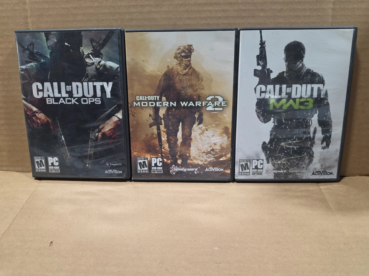 CALL OF DUTY PC DVD ROM Trio Bundle Modern Warfare 2-3 World At War Tested